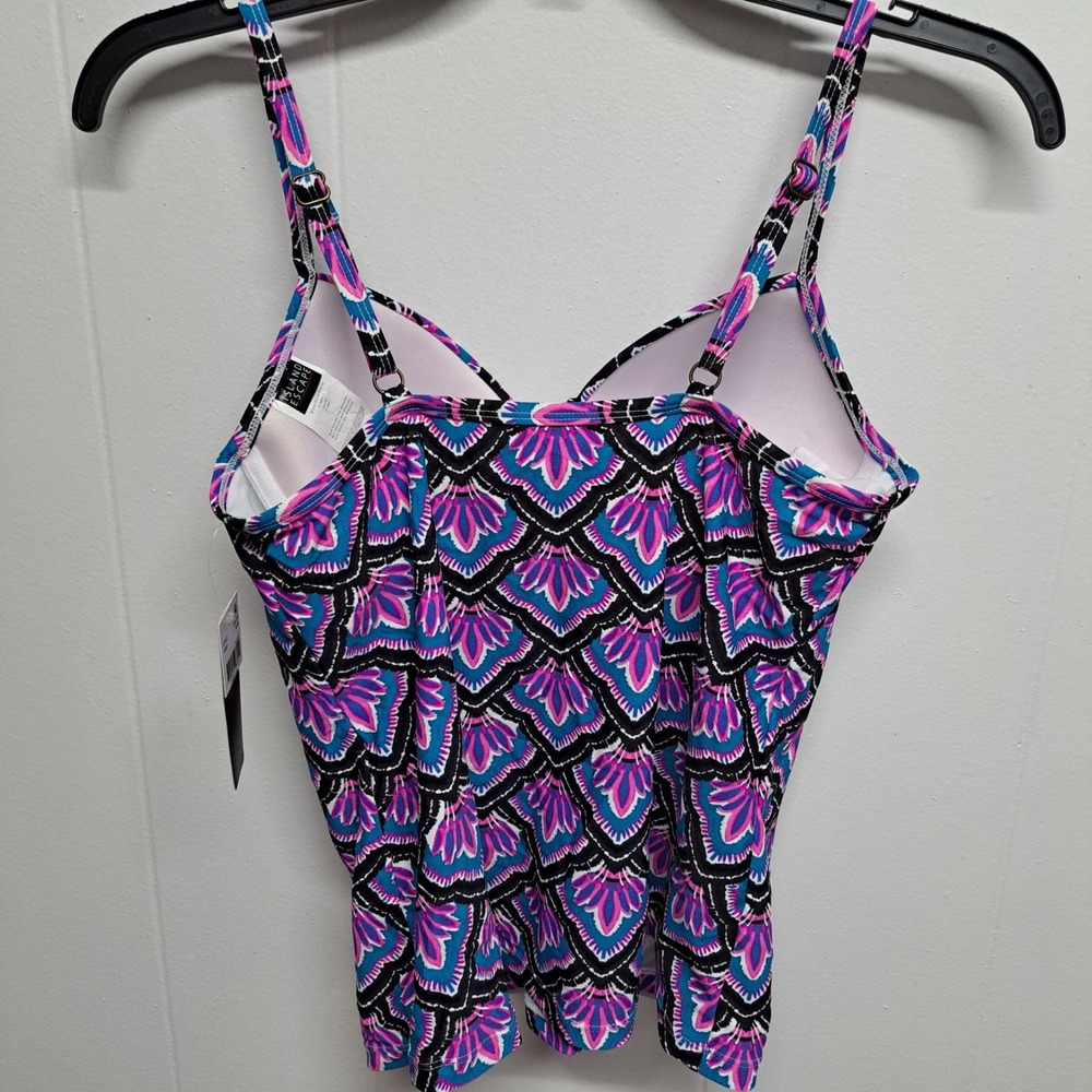 Island Escape Tankini Top Women's Size 6 Multicolor Swimsuit NWT - Picture 2 of 4